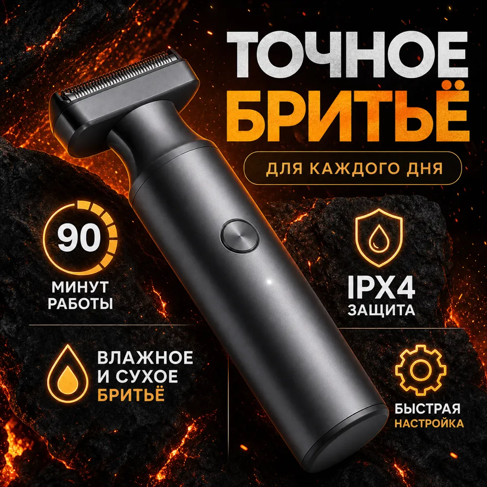 Black electric shaver for precise daily shaving｜AI Image Generation Prompts