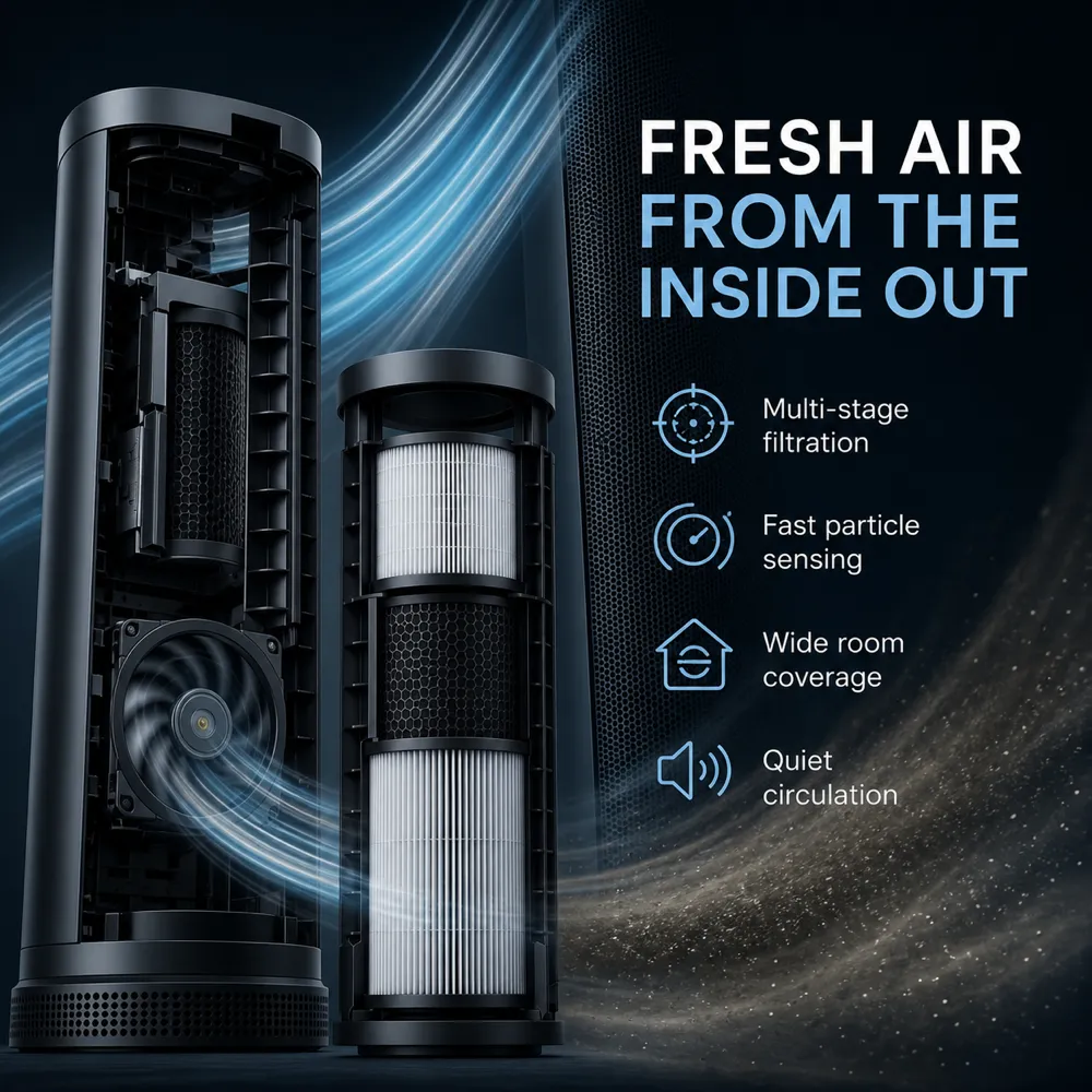 Air Purifier Internal Structure and Filtration｜AI Image Generation Prompts