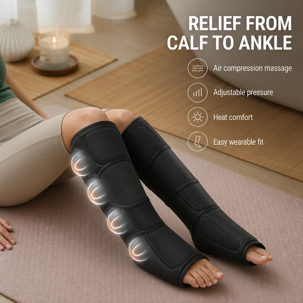 Air Compression Calf and Ankle Massager with Heat｜AI Image Generation Prompts