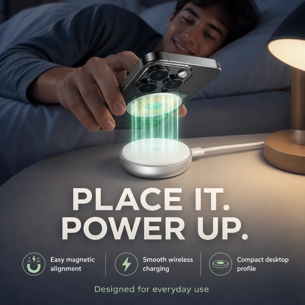 Magnetic Wireless Charging Pad for Smartphone｜AI Image Generation Prompts