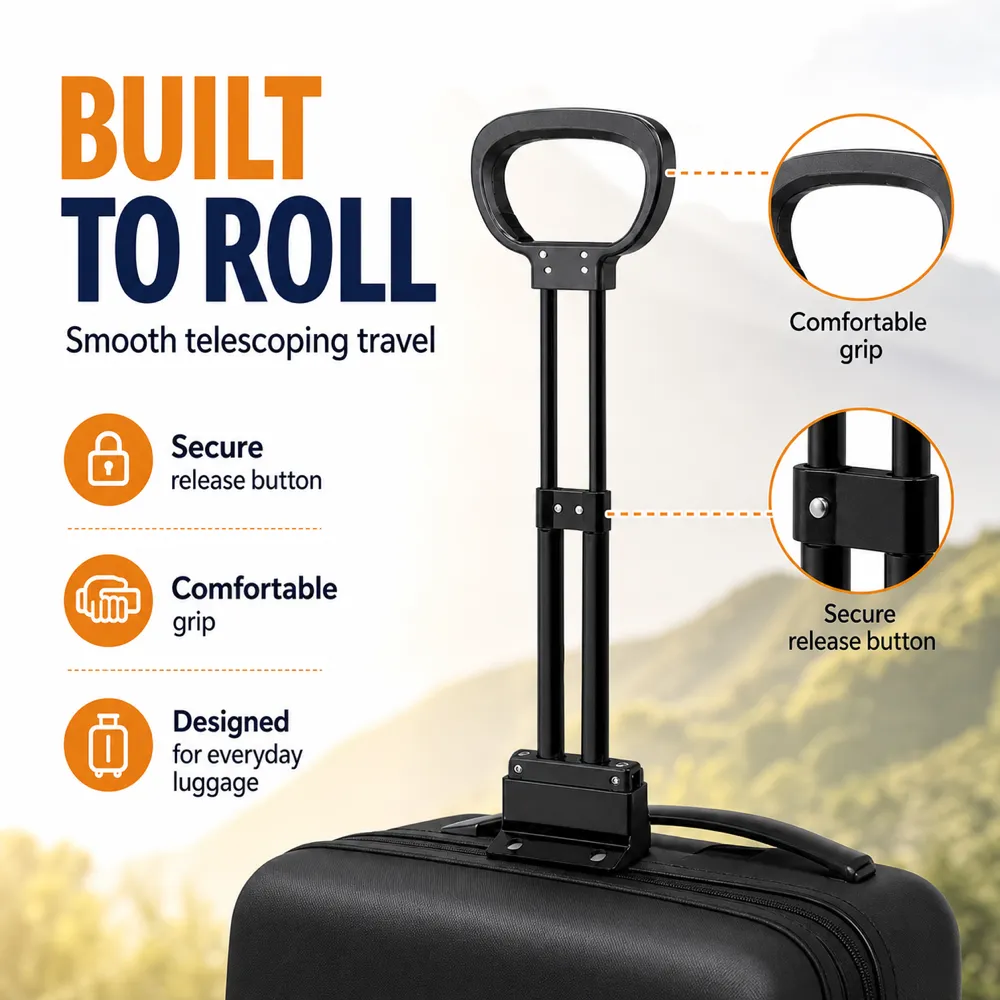 Smooth Telescoping Travel Handle Features｜AI Image Generation Prompts