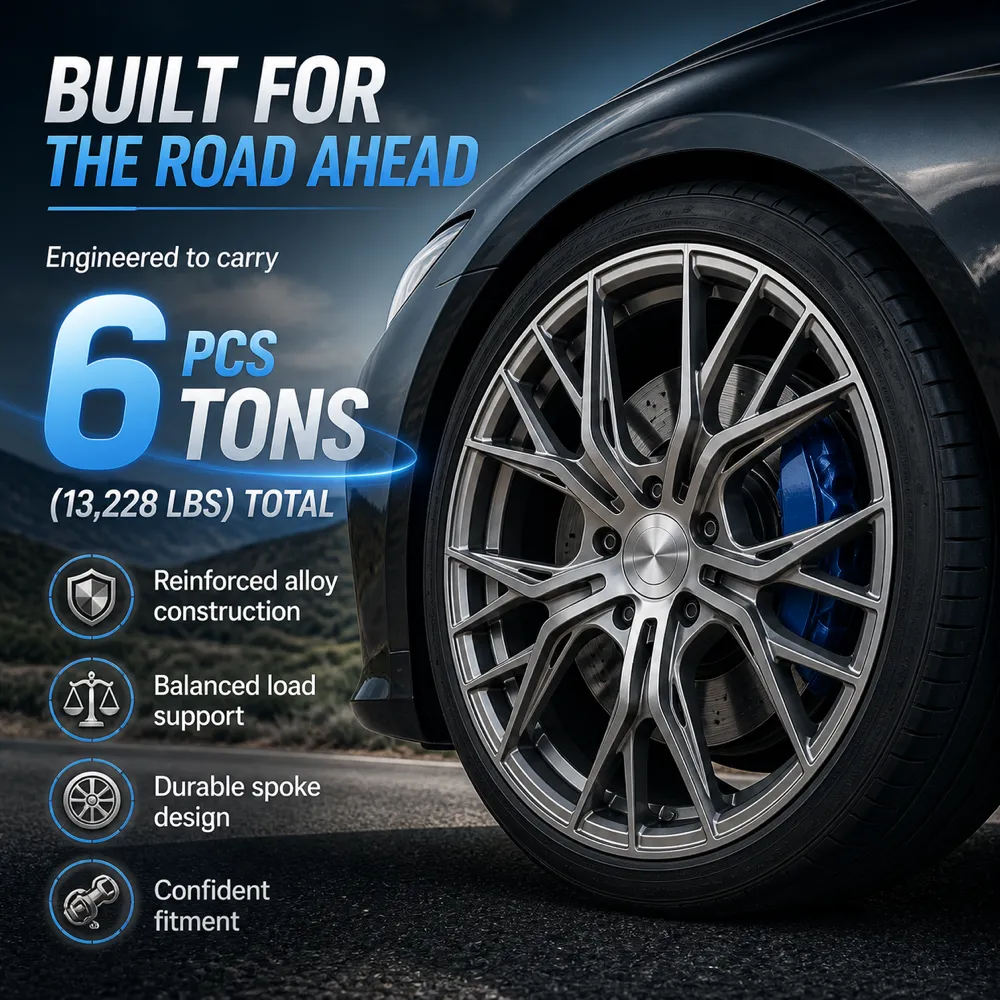 Reinforced Alloy Car Wheel Built for the Road｜AI Image Generation Prompts