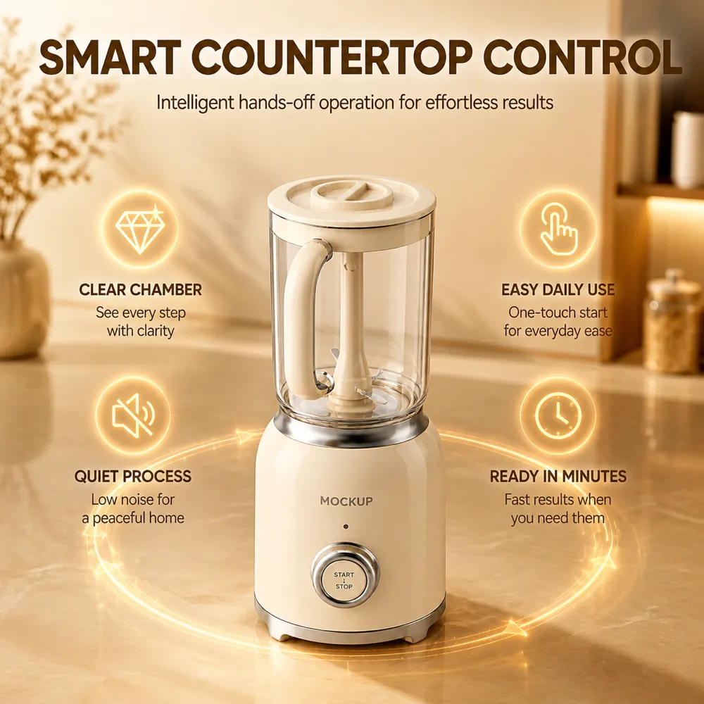 Smart Countertop Control Blender Mockup｜AI Image Generation Prompts