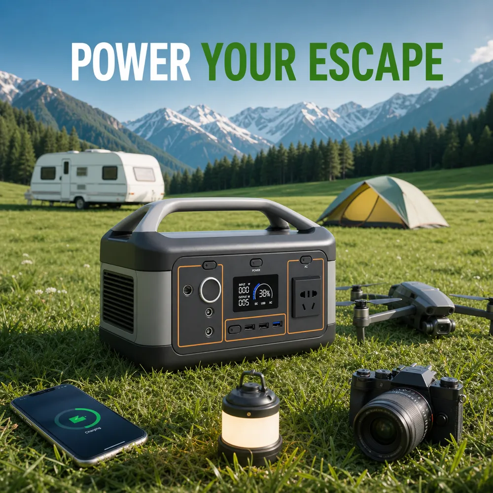 Portable Power Station for Camping and Outdoor Adventures｜AI Image Generation Prompts