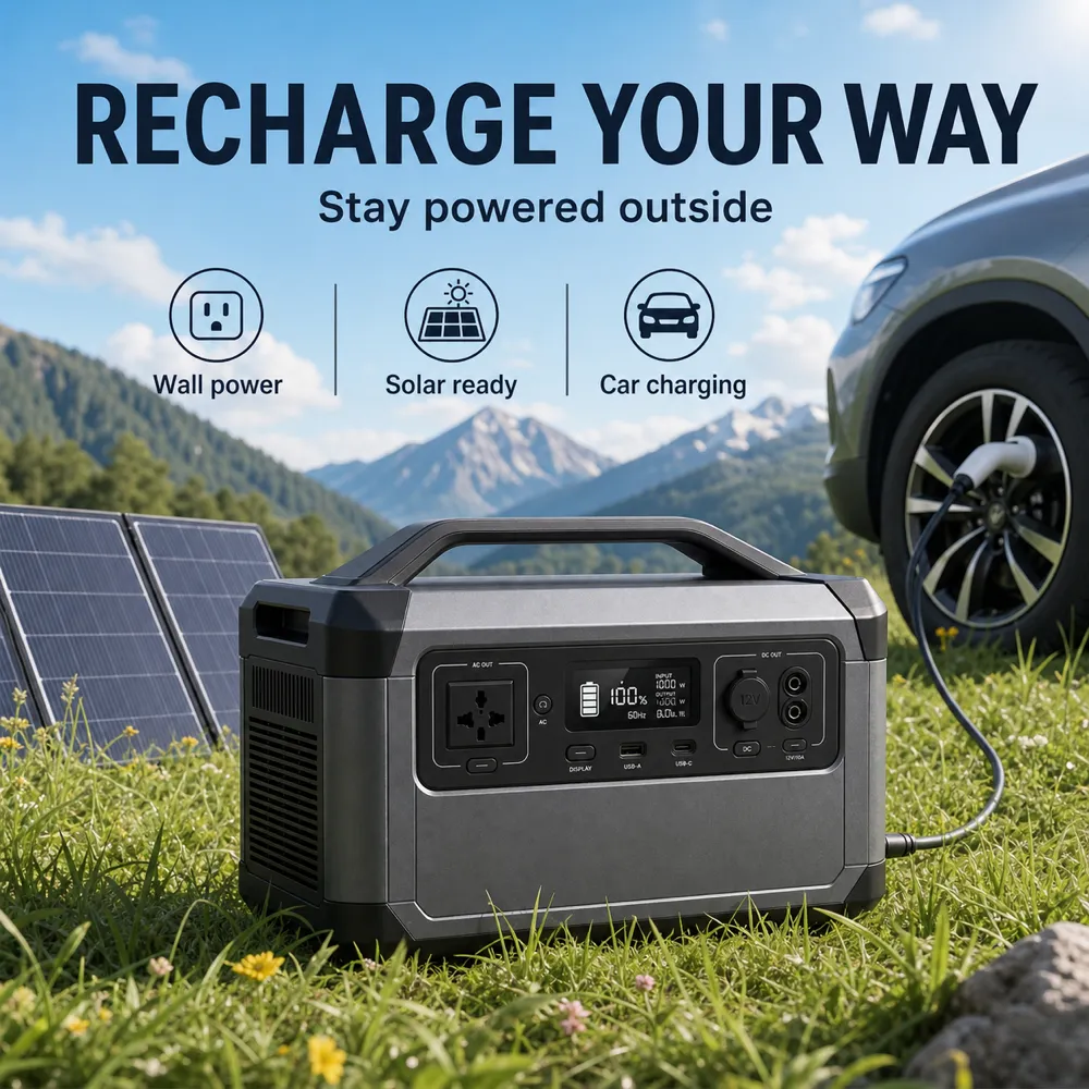 Portable Power Station for Outdoor Camping and Solar Chargin｜AI Image Generation Prompts