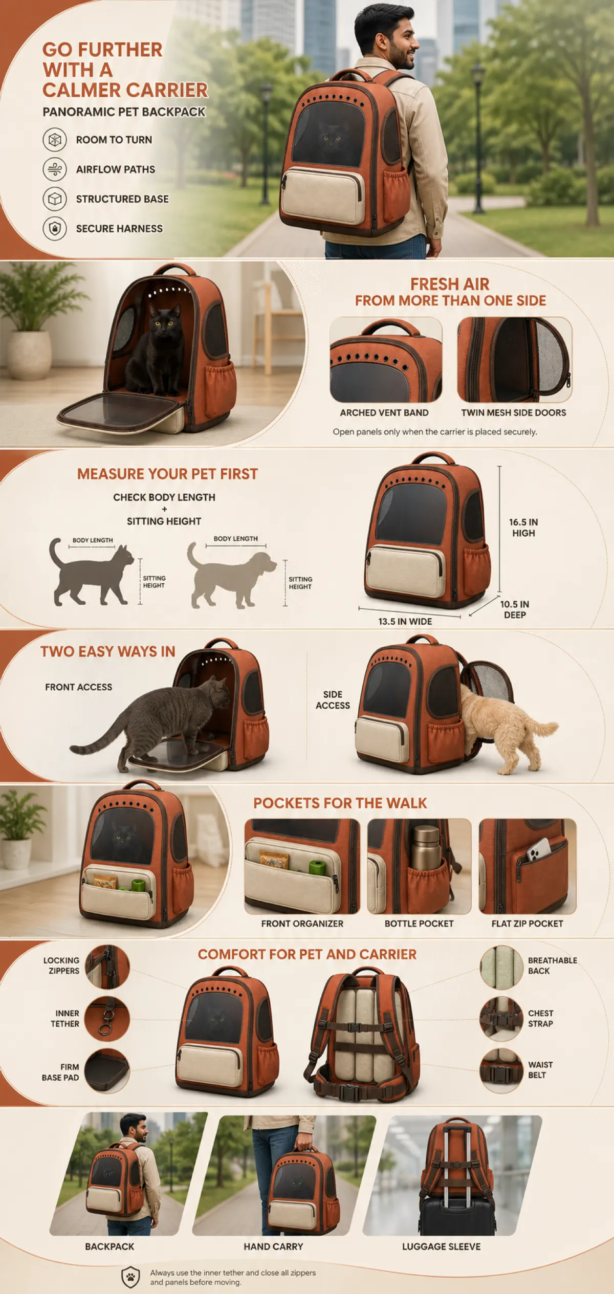 Panoramic Pet Backpack Features and Specifications｜AI Image Generation Prompts