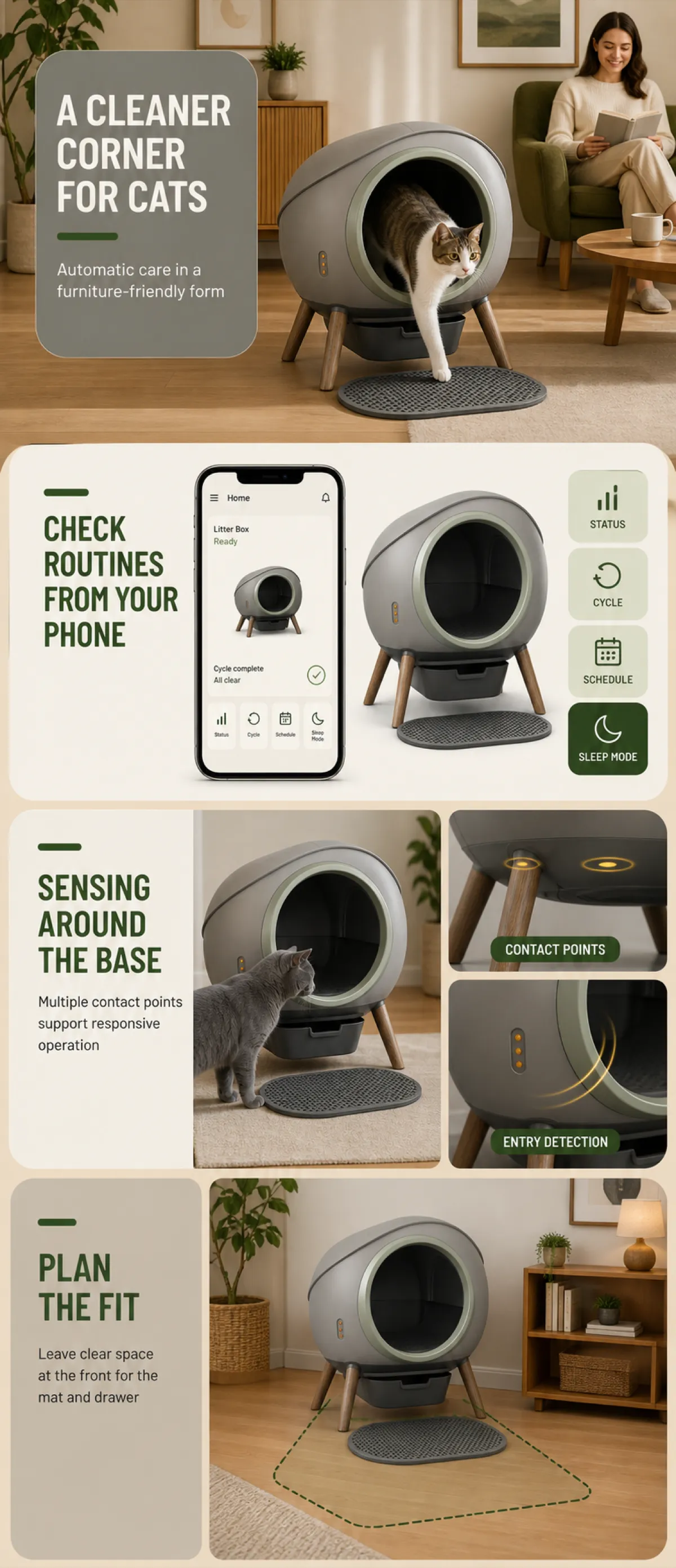 Automatic Cat Litter Box with App Control｜AI Image Generation Prompts