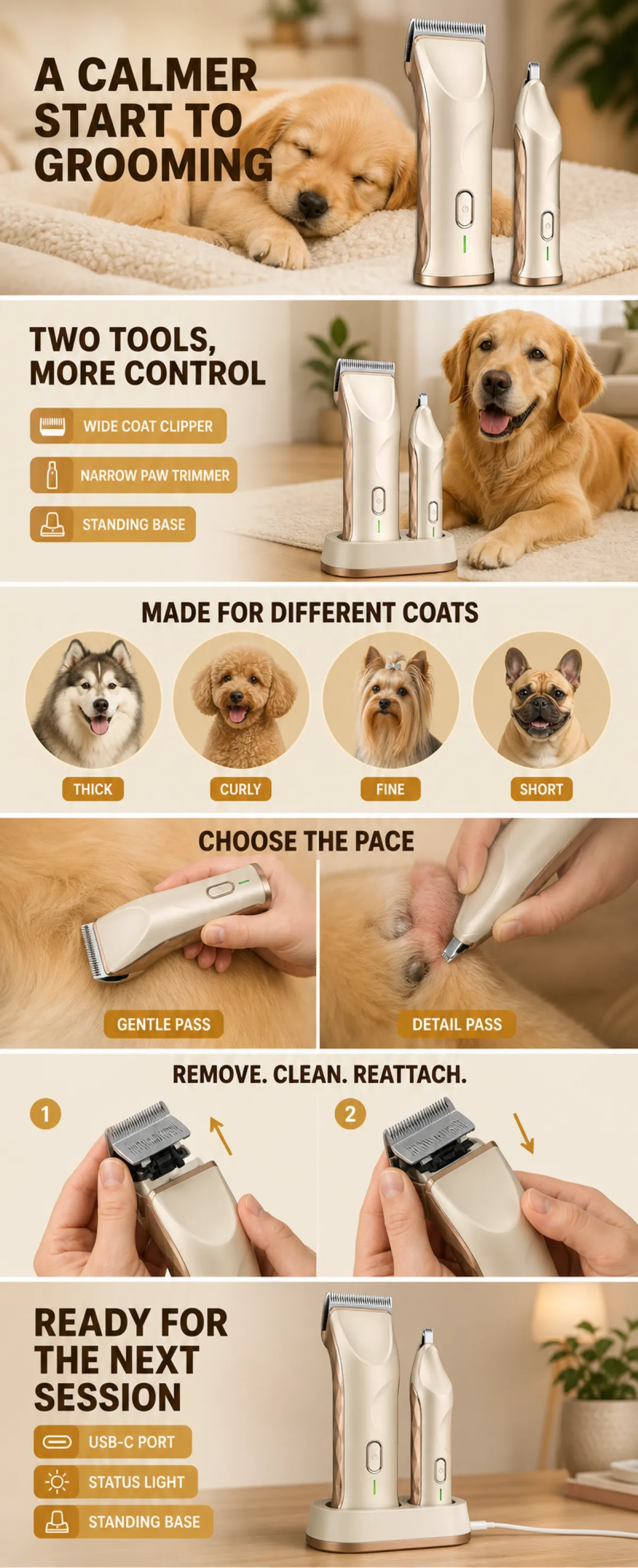 Cordless Pet Grooming Clipper and Trimmer Set｜AI Image Generation Prompts