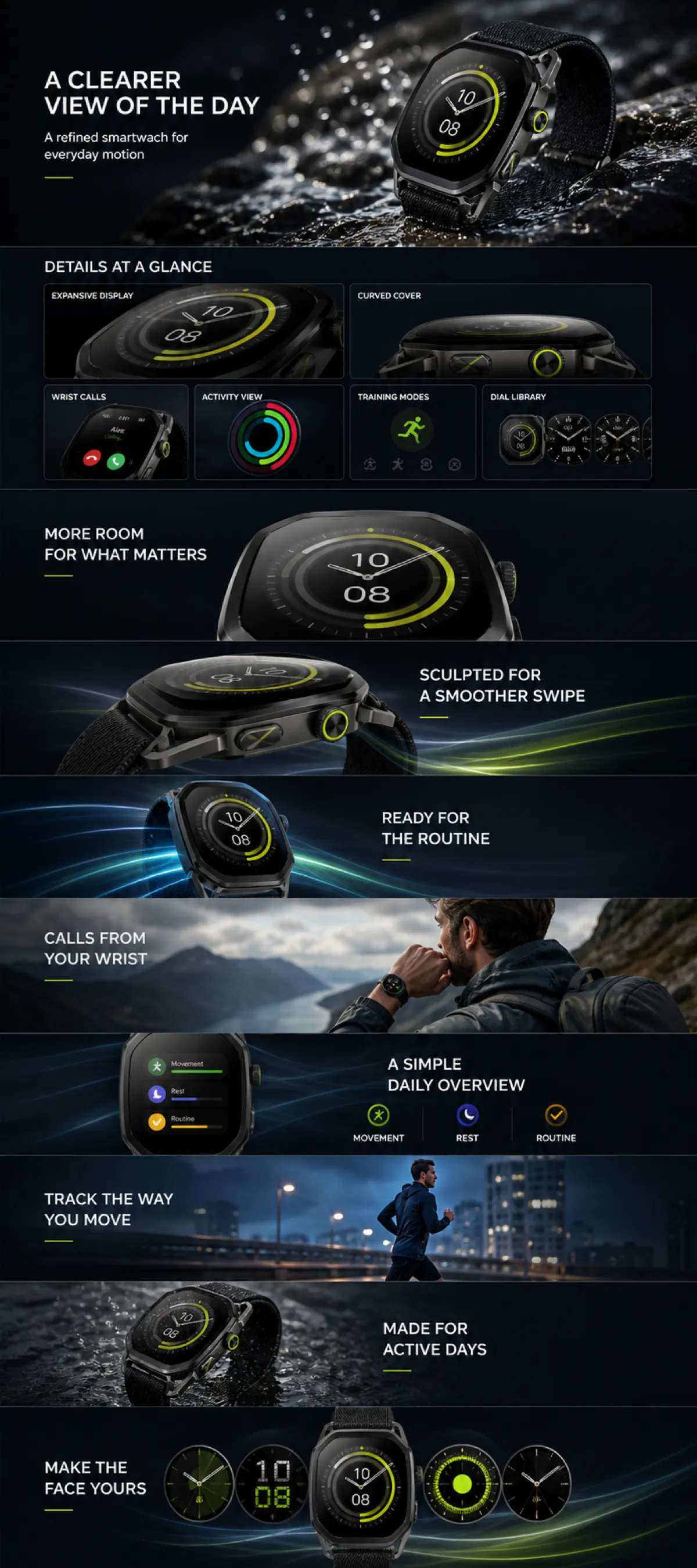 Smartwatch Details for Everyday Motion and Activity｜AI Image Generation Prompts