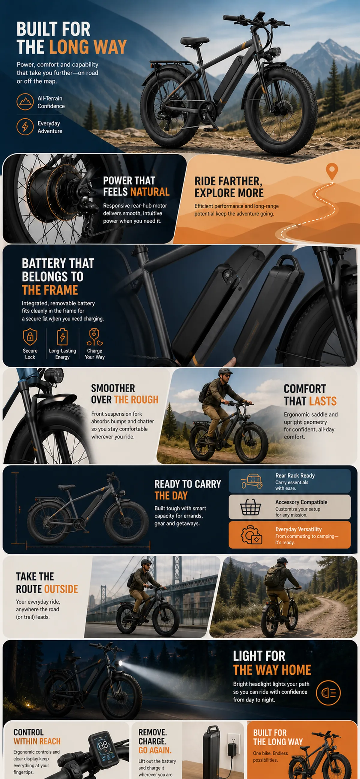 All-Terrain Electric Bike Features and Capabilities｜AI Image Generation Prompts